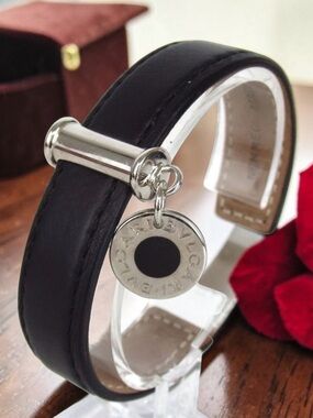 BVLGARI Leather Charm Bracelet 🤩🖤